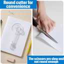 2 Pack 58 mm/2.25 Inch Clear Circle Paper Cutter Button Maker Tools Adjustable Round Circular Cutter for Art DIY Crafts, 70-210mm