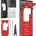 No Drill Doorbell Mount for Battery Doorbell (2024 Release) - Strong Adhesive Mounting Plate, Renter Friendly Apartment & Office Video Doorbell Holder Bracket, Easy Install Accessories Kit