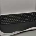 Large Print Backlit Wireless Keyboard  Silent Keyboards with Wrist Rest, 7-Color Light up, Quiet Low Profile Keys, 2.4G Wireless Rechargeable Full Size Keypad for Computer Laptop Windows Mac, Black