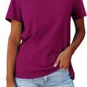 Minetom Women's T Shirts Short Sleeve Tops Casual Summer Tees (XXL)