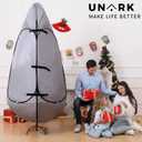 Upright Christmas Tree Storage Bag 7.5 Ft, Artificial Christmas Tree Storage Bag 6.5ft, Christmas Tree Cover for Upright Storage Fit 6 Ft / 6.5 Ft / 7 Ft / 7.5 Gray