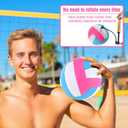 6 Pack Volleyballs Official Size 5, Soft Bulk Recreational Volley Balls with Pump and Net Bag for Indoor Outdoor Beach Pool Water Sand Game Training Match for Beginner