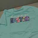 LuxLass Easter Shirts for Women Happy Easter Day T-Shirt Leopard Plaid Letter Print Tee Tops, XL
