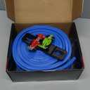 15 Ft Flexible Race Car Track for Kids, Double-Sided Racetrack for 1:64 Diecast Cars Toys, Rolls Up Portable Race Tracks with 4 Car & Suction Cups, Birthday Gifts for Boys Girls Ages 3-5 5-7, Blue