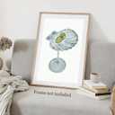 Funky Green Seashell Martini Wall Art Cocktail Posters Trendy Bar Cart Canvas Print Room Decor Dorm Decor Aesthetic Living Room Dining Room Kitchen Decorations for Home16x24inch Unframed