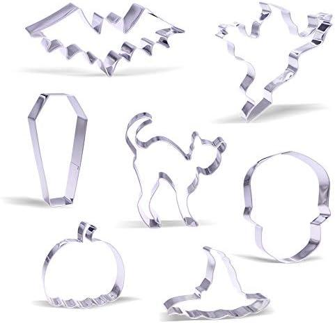 Large Halloween Cookie Cutter Set - 7 Piece - Stainless Steel