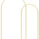 Pureegg Metal Arch Backdrop Stand Set - Set of 2 (7.3ft/6.2ft), Gold Wedding Stand with Stable Base, Elegant Backdrop Cover for Party, Birthday, Baby Shower, Graduation, Easy to Assemble