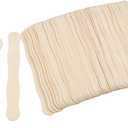 Amkoskr 8" Wooden Fan Handles 100 Pcs, Premium Craft Sticks Jumbo Popsicle Sticks for Wedding, DIY Projects, Painting Mixing