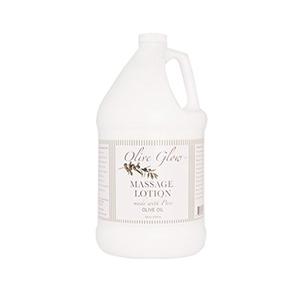 Olive Glow Massage Lotion, Olive Oil to Repair Dry Skin & Soothe Sore Muscles, Best Skin Therapy Lotion, Moisturizes Skin During Massages, Best Grip, Vitamin E, Aloe Vera, Profesional Grade, 1 Gallon