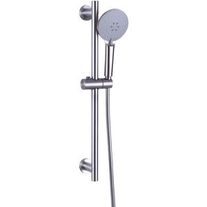 Shower Slide Bar with three Function Massaging Hand Shower Head Adjustable SUS 304 Stainless Steel Brushed D500011BN