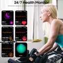 Smart Watch for Men Women, Health Fitness Tracker with 24/7 Heart Rate Blood Oxygen Blood Pressure Sleep Tracking, Bluetooth Calls, 450mAh Battery, IP68 Waterproof Activity Tracker with LED Flashlight