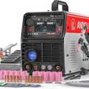ANDELI AC/DC Aluminum TIG WELDER with Pulse 110V/220V Dual Voltage TIG Welding Machine with Foot Pedal, 205Amp Cold Welding Machine Large LCD Digital Display TIG-205 PRO
