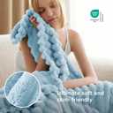Bedsure GentleSoft Blue Fleece Blanket for Couch - Cozy Soft Blankets for Women, Cute Small Throws for Girls, Light Blue, 50x70 Inches