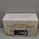 ELTOW Toddler Blow-Up Mattress with Sides, Inflatable Toddler Travel Bed with Safety Bumpers, Portable Kids Air Mattress for Travel, Complete Set with High-Speed Pump & Carry Bag - Black