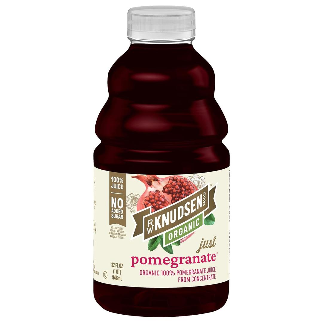 R.W. Knudsen Organic Pomegranate Juice from Concentrate, 32 fl oz (Pack of 1) Best By FEB 20 2027