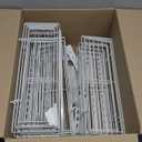 Delamu 9 Tier Over The Door Pantry Organizer, Pantry Organization and Storage, Hanging Spice Rack for Pantry Door Organizer, Metal Pantry Door Shelves for Kitchen Bathroom Laundry Room,15.3" White