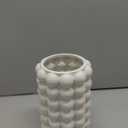 Bubble Vase, White Ceramic Vase, Small Short Vase, Ceramic Flower Vases for Home Decor, Decorative Vases for Living Room, Bedroom, Office, Shelf, Coffee Table, 5 Inches (Medium)