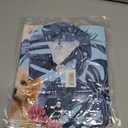 Lussues Nee Havanese Hawaiian Shirts for Men,Button Down Beach Casual Shirtss Blue (Blue)