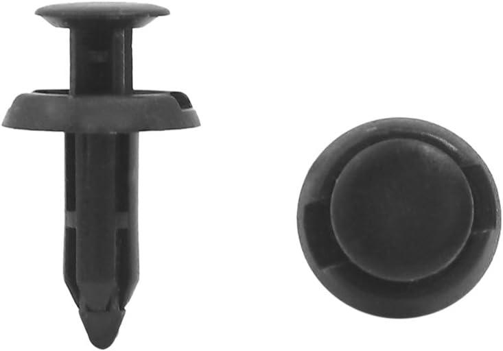 uxcell 50 Pcs 6mm Hole Dia Plastic Fastener Door Panel Clips Push Type Rivet Retainer Bumper Pin, 50 Pack