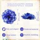 7.5in Extra Large Rose Brooch Valentine's Day Exquisite Shiny Satin Camellia Brooch Oversized Flower Brooch Lapel Pin,Suitable For Women Dance Banquet Wedding Hair Clothing Accessories (Blue)