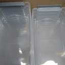 Amazon Basics Plastic Storage Containers with Secure Latching Lids, Stackable Organization Bins for Organizing, Clear/Grey, 5 Quart, Set of 10