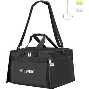 NEEWER Tennis Ball Hopper, Pickleball Retriever Collector Basket Cart Holder Tennis Court Equipment Accessory for Training Teaching, 15.7"x11.8"x11"/40x30x28cm