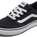 Vans Women's Brooklyn LS Shoe | Low-Top Sneakers for Everyday Wear, Walking, Work & Fashion, Black/White, 8