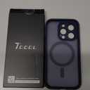 TOCOL Magnetic for iPhone 14 Pro Case, Upgraded Full Camera Protection, Compatible with Magsafe, Drop Protection, Translucent Matte Back Bumper Phone Cover 6.1-Inch (Dark Blue)