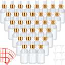 Fumete 36 Pcs Glass Spray Bottles 4oz Fine Mist Glass Spray Bottle Refillable Liquid Containers with 6 Labels 6 Funnel for Hair Travel Plants Cleaning Solutions Skin Care (Clear,Frosted)