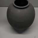 Black Ceramic Vase - Large 12.5 Inch Round Floor Vase for Centerpieces, Farmhouse Rustic Minimalist Home Decor (Sandstone Black)