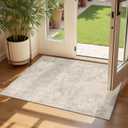 Art&Tuft 2x3 Rug for Entryway - Small Washable Entryway Rug with Non-Slip Backing, Stain Resistant Pet Friendly Door Mat for Kitchen, Front Door, Bathroom, Laundry, Beige