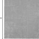 Garland Rug Gramercy Washable Bath Rug – Soft, Plush, Absorbent, Quick-Dry, Durable, Cut-to-Size Unbound Edges for Easy Cutting, 5 ft. x 6 ft., Silver