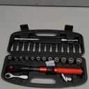 1/4-Inch Drive Click Torque Wrench Set,2.3-24.9 N.M/20-220IN.LB, Bike Torque Wrench Set,16PCS 72-tooth Torque Wrenches Set with Extension Bar & Socket Sets for Bicycle