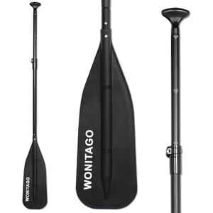 WONITAGO Canoe Paddles Aluminum Paddle with PP Blades, Floating Adjustable Canoe Paddle and Boat Paddle, 122-152 cm/4-5 Ft