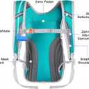 KUYOU Running Hydration Vest - Lightweight Insulated Hydration Backpack with 2L Water Bladder, Adjustable Chest Straps and Reflective Water Backpack for Running Marathon Race Hiking Cycling