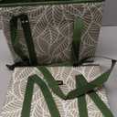 BALEINE 3Pk Reusable Grocery Bags, Foldable Shopping Bags for Groceries with Reinforced Bottom & Handles (Antique Foliage)