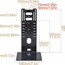 Universal Low Profile Single Screen Computer Desktop Gaming Monitor Replacement Stand, Vertical Mount Compatible with 27 Inch VESA 75/100, Power Port Downward or Horizontal Out