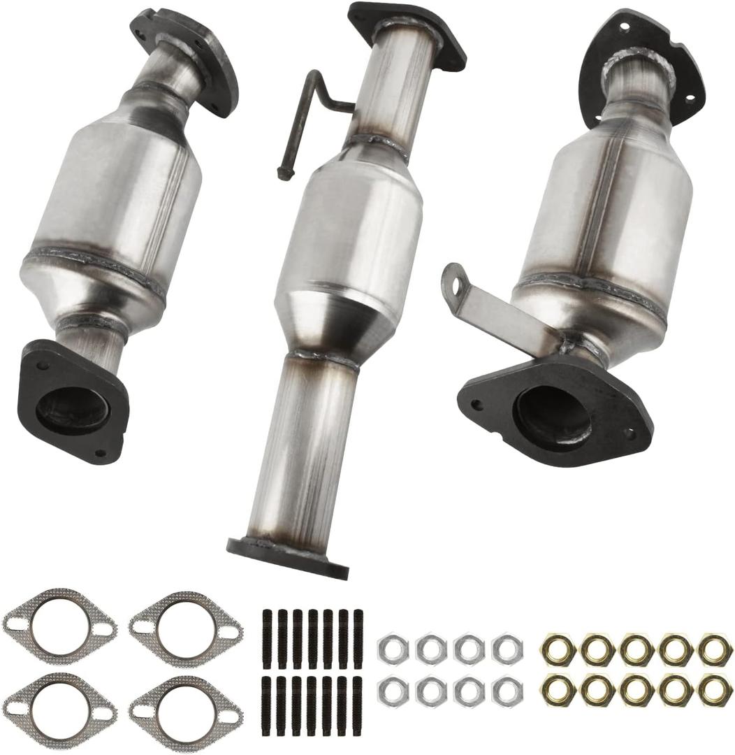 ASOPARTS Catalytic Converter 3.6L Fit for 2008-2017 Buick Enclave, 2009-2017 Chevy Traverse, 2007-2017 GMC Acadia, 2007-2010 Saturn Outlook (3PCS)