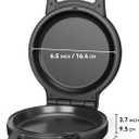 SugarWhisk Flip Pancake Maker Machine, Ceramic Coated Pancake Pan for 6.5 Inch Pancakes, Omelette, Crepe & Quesadilla, Frittata, Double Sided Omelette Pan Nonstick, Graphite