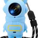 Silicone Case for Insta360 GO 3S, Cartoon Shockproof Protective Cover for Insta 360 GO 3S/3 Accessories with Anti-Loss Hand Strap, Precise Cutouts Holes, Soft Anti-Scratch Surface, Full Body Wrap (Blue)