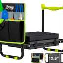 10.8 Wide Garden Kneeler and Seat, Heavy Duty Foldable Gardening Stool with Tool Belt Pouch, Included Thickened Kneeling Pad, Portable Gardening Bench Chair for Seniors & Parents