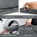 Outdoor Orthopedic Dog Bed, Waterproof Dog Bed for Large Dogs 36x27 Inch, Egg Crate Foam Pet Mat with Washable Removable Oxford Cooling Cover, Grey