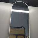 Elegant Lighting Metal Frame Arch Full Length Mirror 28x74 Inch in Silver