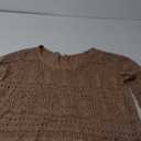 Cakulo Womens Spring Summer Crochet Bell Sleeve Tops Off The Shoulder Knit Sweater Top Beach Cover Up (Large, Khaki)