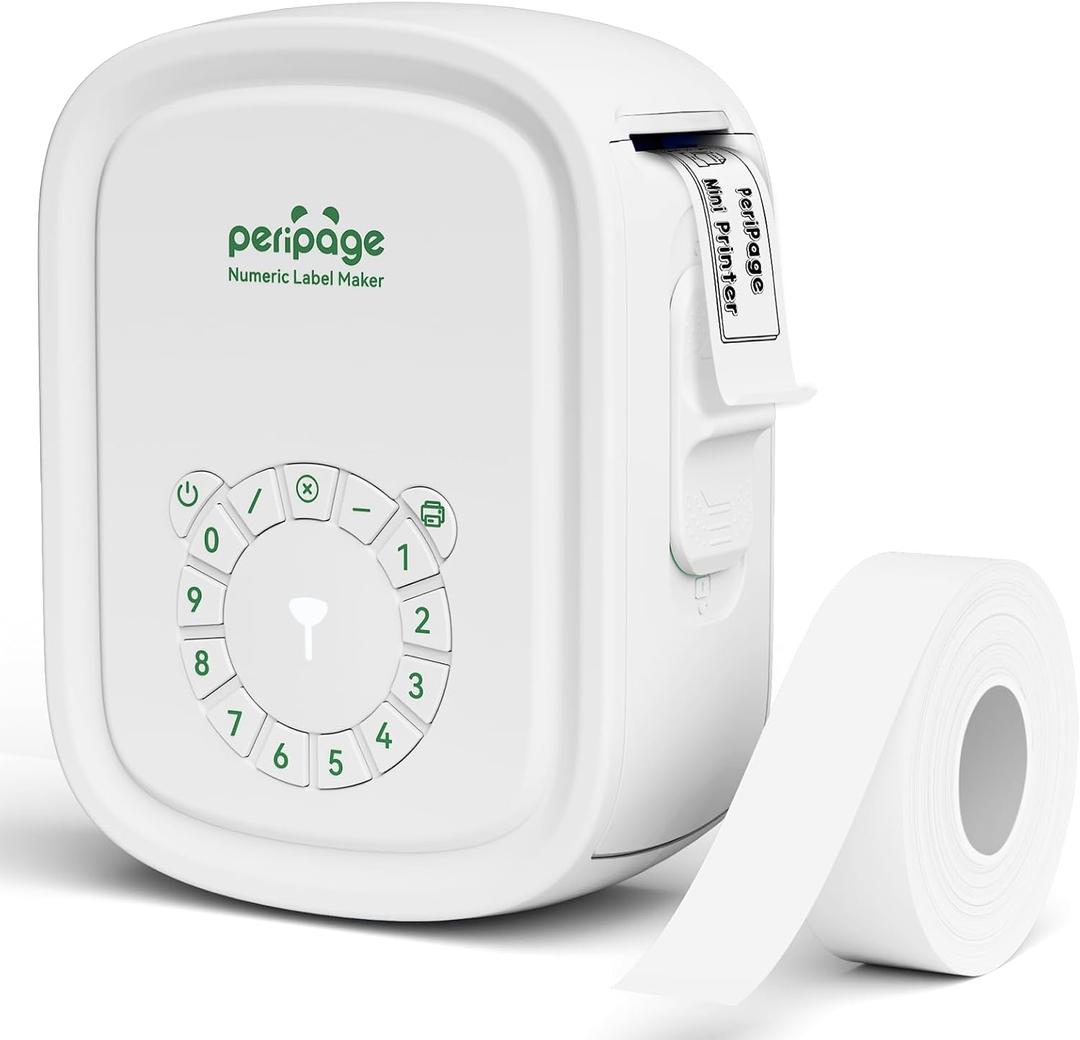 Portable Label Maker Machine P10Pro - Wireless Bluetooth Label Printer with Tape Included, Multiple Templates, Easy to Use for Office and Home Organization, USB Rechargeable White