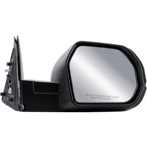 Passenger Right Side Door Mirror Power Heated Textured Black Cover Manual Folding for Toyota Tundra Sequoia 2022-2025, Standard
