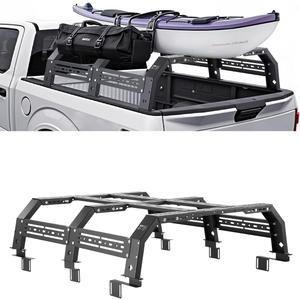VEVOR Overland Truck Bed Rack, 51.2-65.4 in Width, Adjustable Overland Bed Cargo Rack with Sidebar, 900 lbs Static Capacity, Compatible with Mid-Size Trucks Tacoma/Ranger/Colorado/Canyon (All-type Truck)