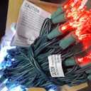 Brizled Red & White Christmas Lights, 33ft 100 LED Christmas Tree Lights, 120V UL Listed Mini String Lights Connectable, Plugin LED Xmas Lights, Indoor Christmas Lights for Outdoor Party Home Decor