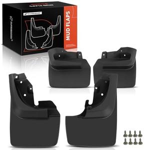 A-Premium Set of 4PCS Mud Flaps Splash Guards Mudguards Mudflaps with Hardware Kits Compatible with Toyota Land Cruiser (80 Series) 1990-1997, Sport Utility, (with Fender Flares), Front and Rear