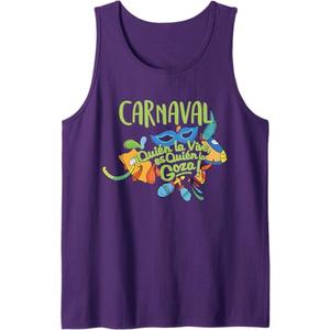 Carnaval de Barranquilla Marimonda Tank Top, L, Purple
